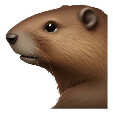 Winged beaver side profile sticker