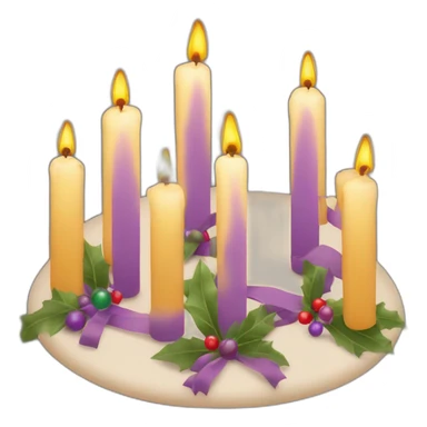 Advent wreath big candles sticker