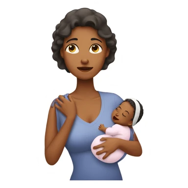 tired mother with 2 babies sticker