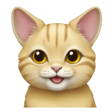 Persian chinchilla yellow cat smiling sticker