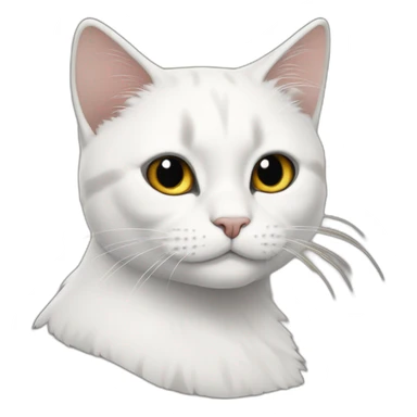 Gato blanco y negro  sticker