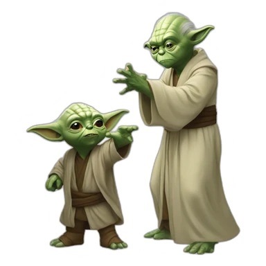 Yoda slapping dwarf sticker