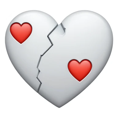 Cuore spezzato bianco sticker