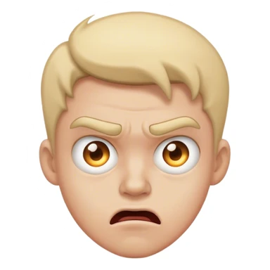 mad face and confused sticker