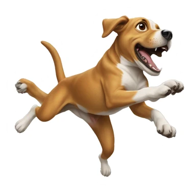 Dog jumping over lizard  sticker