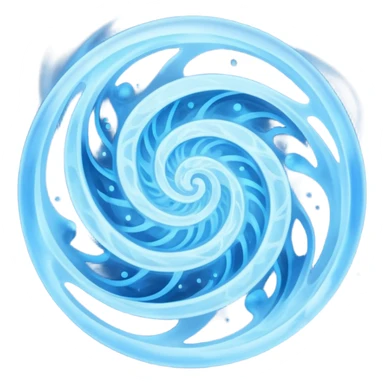 magical object blue magic mist swirl around with ancient symbol sticker