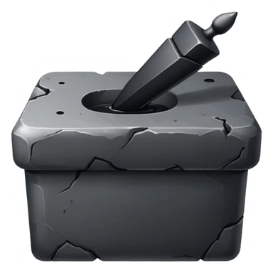 Calligraphy Inkstone – Stone block with dark ink well. sticker