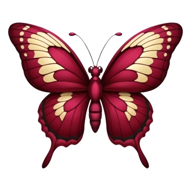 Burgundy butterfly sticker