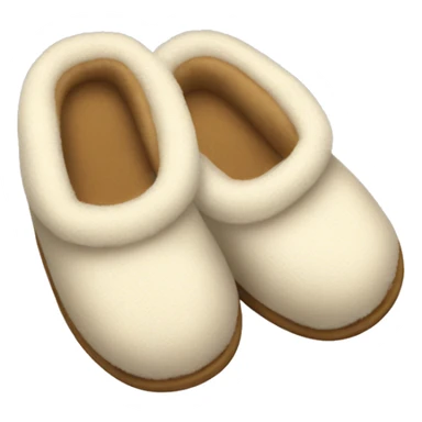 Ugg slippers realistic  cream color  sticker