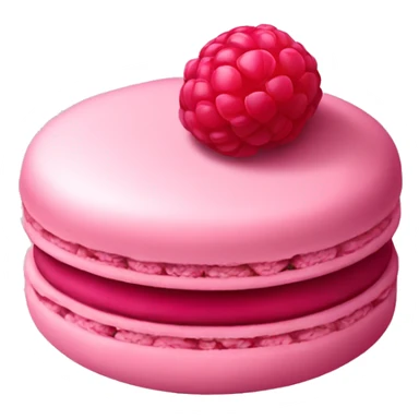 raspberry macaron sticker