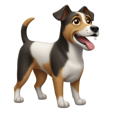 Perro haciendo caca sticker