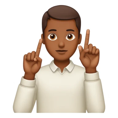 🙋🏾sticking up third finger sticker