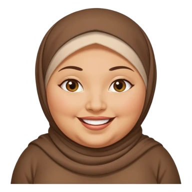 fat woman in hijab sticker