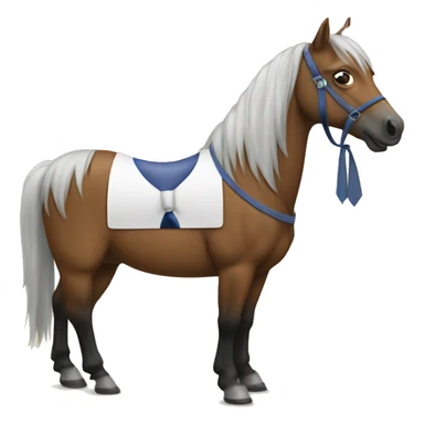 A horse wearing a tie sticker