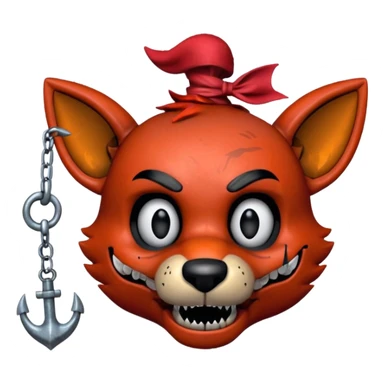 The head of Foxy of five nights at Freddy sticker