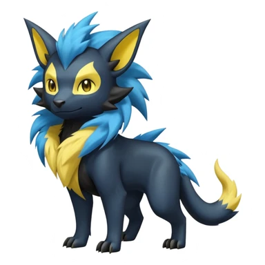 Manectric-Luxray-Draco-Fakémon-hybrid-creature (full body), 4 legs sticker