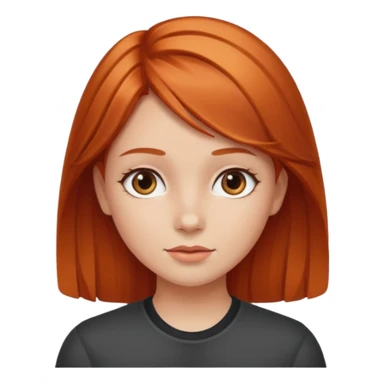 Copper haired girl portrait sticker