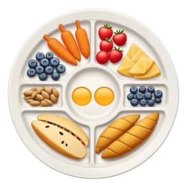 plate divided into food sections sticker