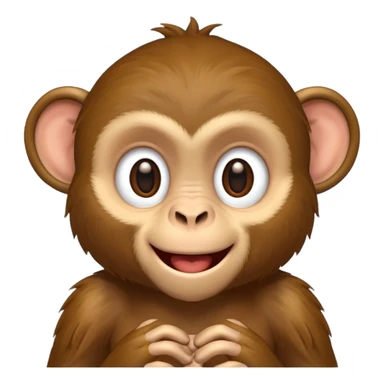 monkey blowing bubbles sticker