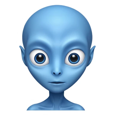 Blue alien sticker