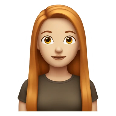 Beautiful girl with long straight ginger hair  sticker