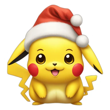 Pikachu avec un bonnet de noel sticker