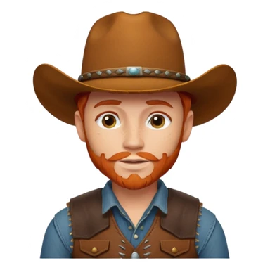 Redhead cowboy  sticker