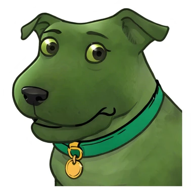 Black dog with beard and eyebrows  sticker