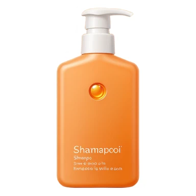 Square-shaped packaging with plain orange-colored shampoo - No product description sticker