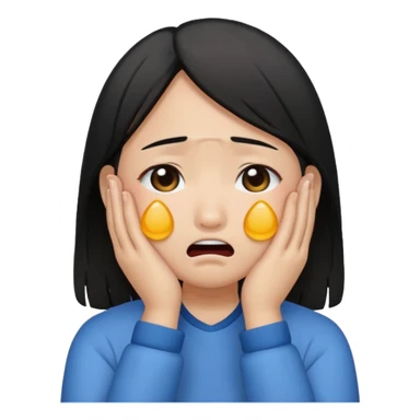 Asian girl crying more like this 😭 sticker