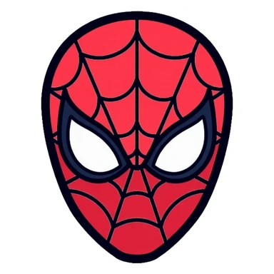 Spider-Man mask sticker