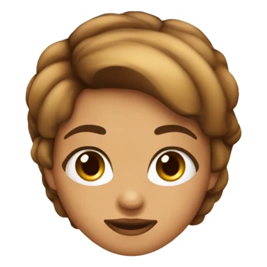 chica de pelo marron ojos marrones y piel moreno clarito sticker