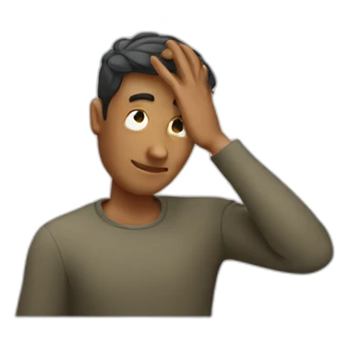 guy scratching his head sticker