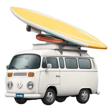 Van with surfboard sticker