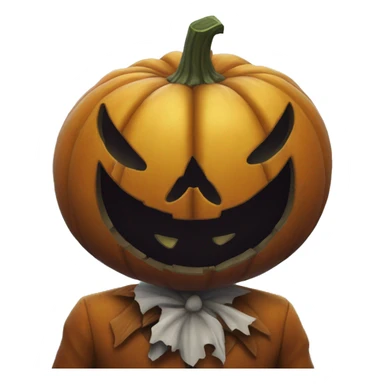 Pumpkin king with a pumpkin on its head Halloween sticker