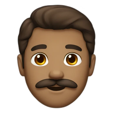 mustache brown hair young sticker