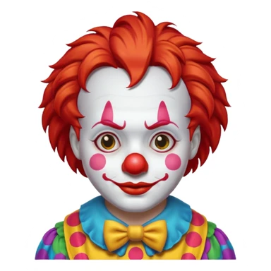 red hair clown sticker
