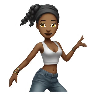 Female hiphop Dance sticker