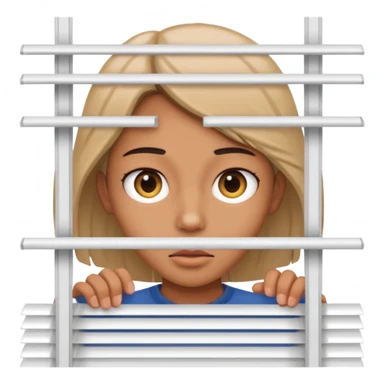 Peeking through the blinds sticker