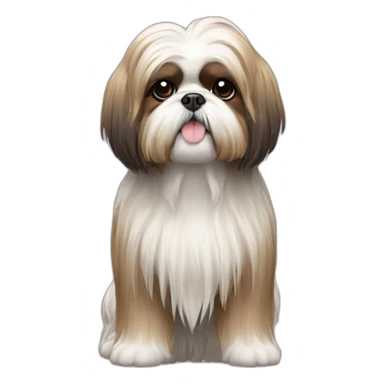 Dog Shih Tzu with long hairs full-body sticker