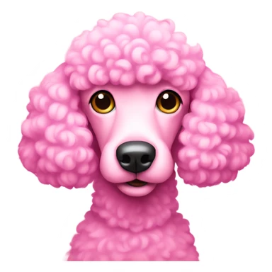 pink poodle sticker
