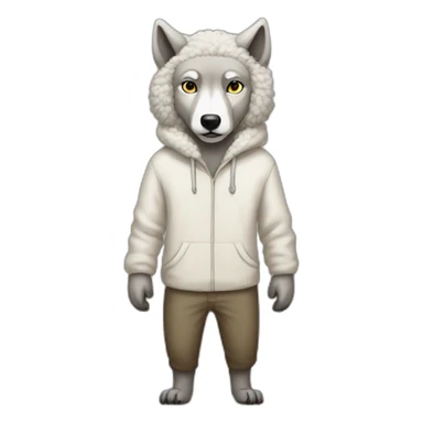 Wolf in sheep's clothing, full body sticker