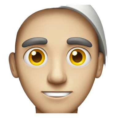 Guy with eyes going inward cross eyes sticker