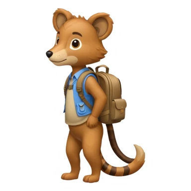  Safari Animal with Backpack  sticker