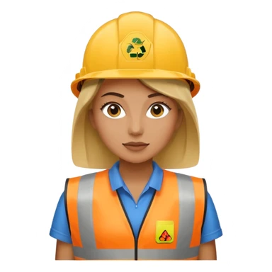 women, Waste Management, safety vest, trash picker sticker