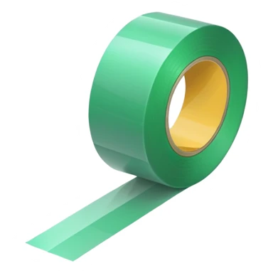 make light Green wide tape rolling on the floor sticker