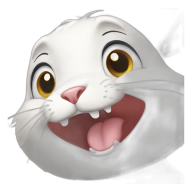 Happy rabbit sticker