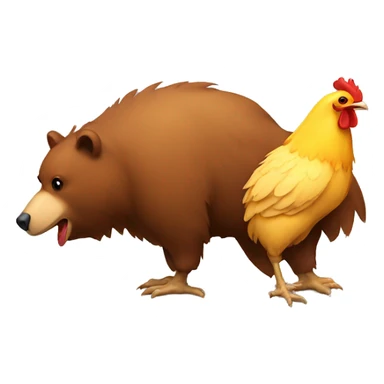 Bear chicken sticker