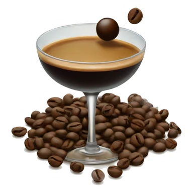 espresso martini with espresso beans  sticker