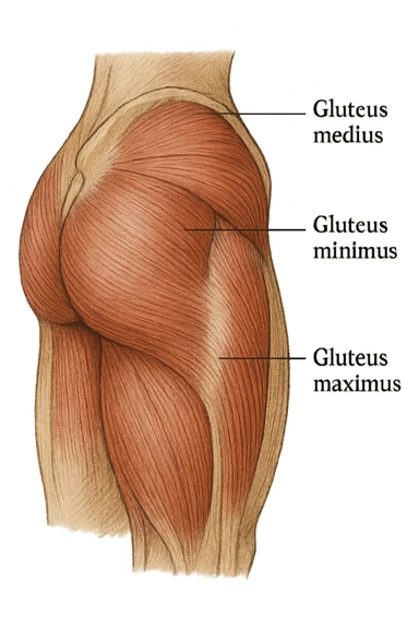 glutei gruppo muscolare sticker